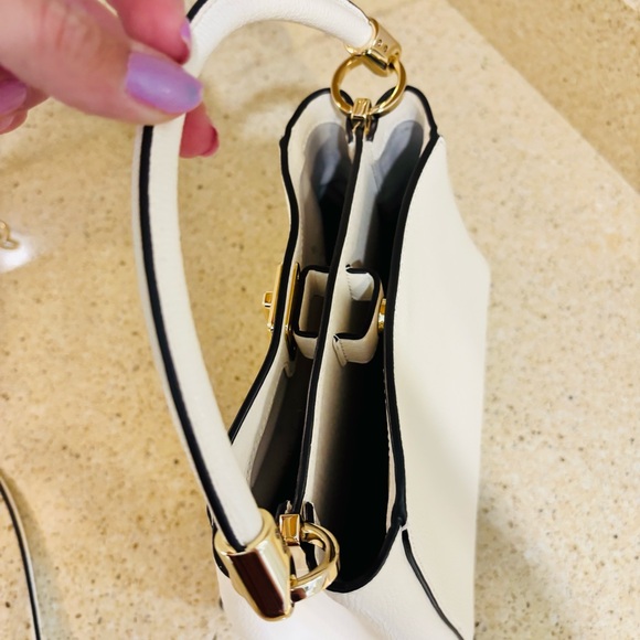 Kate Spade NWT $389 Phoebe White Satchel with Floral embroidery - Picture 4 of 8